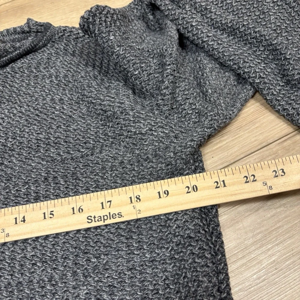 Vintage David Taylor Sweater Men's Medium Gray Preppy Boxy Solid Fall‎ 90s